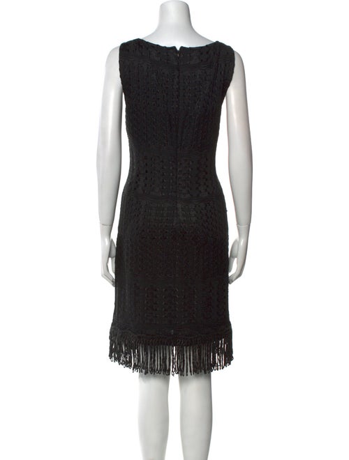 St. John Couture Scoop Neck Mini Dress