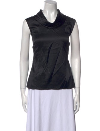 St. John Couture Silk Cowl Neck Top