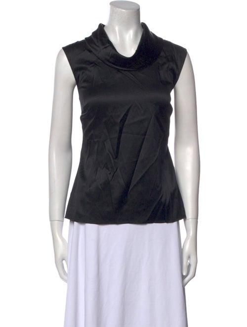 St. John Couture Silk Cowl Neck Top