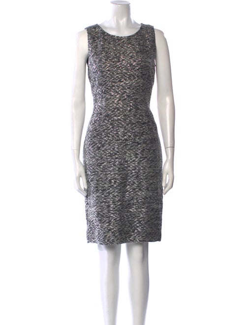 St. John Couture Scoop Neck Knee-Length Dress