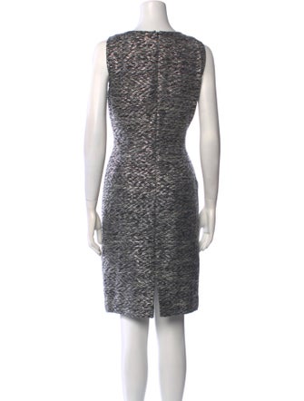 St. John Couture Scoop Neck Knee-Length Dress