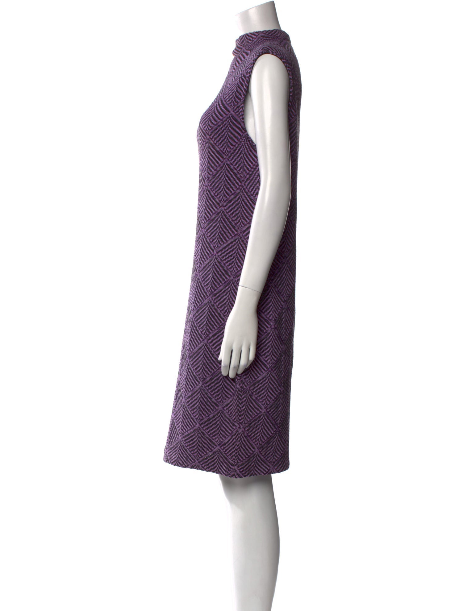 St. John Couture Merino Wool Knee-Length Dress