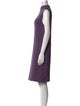 St. John Couture Merino Wool Knee-Length Dress