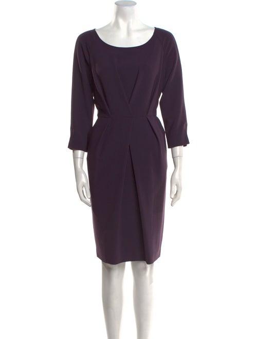 St. John Couture Bateau Neckline Knee-Length Dress