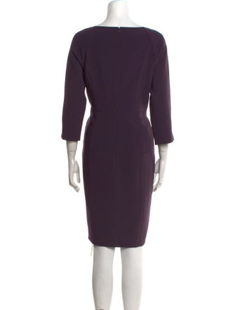 St. John Couture Bateau Neckline Knee-Length Dress