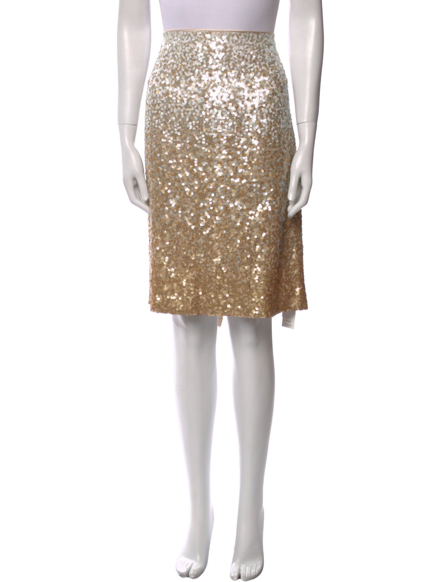 St. John Couture Silk Knee-Length Skirt