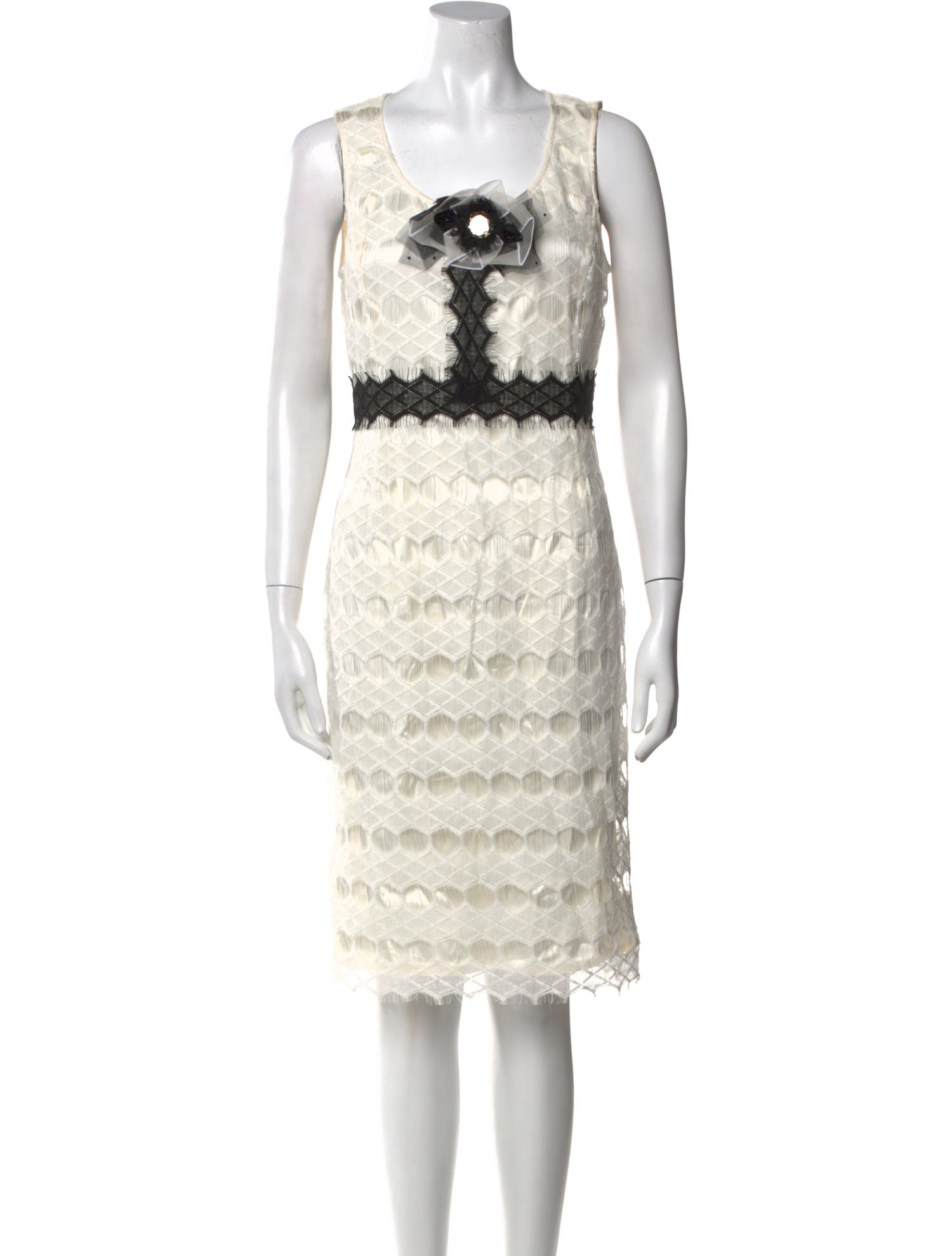 St. John Couture Printed Knee-Length Dress