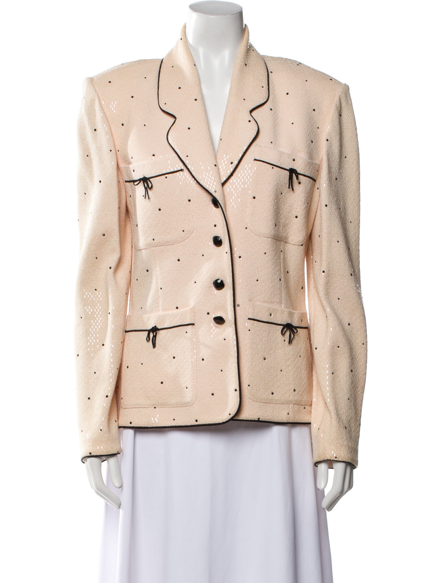 St. John Couture Polka Dot Print Blazer