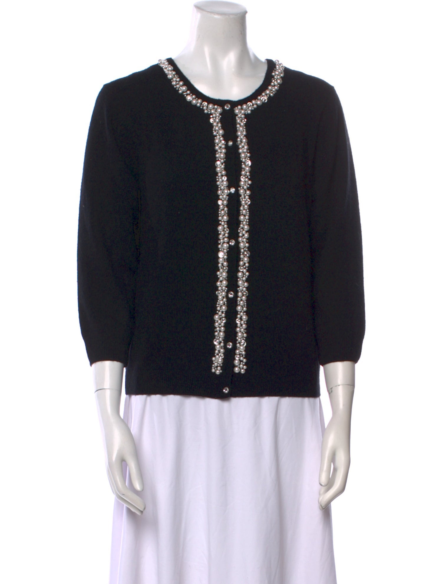 St. John Couture Wool Scoop Neck Sweater