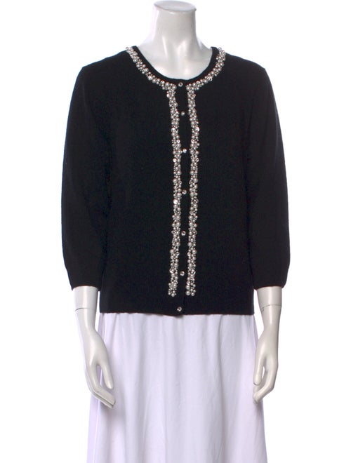 St. John Couture Wool Scoop Neck Sweater