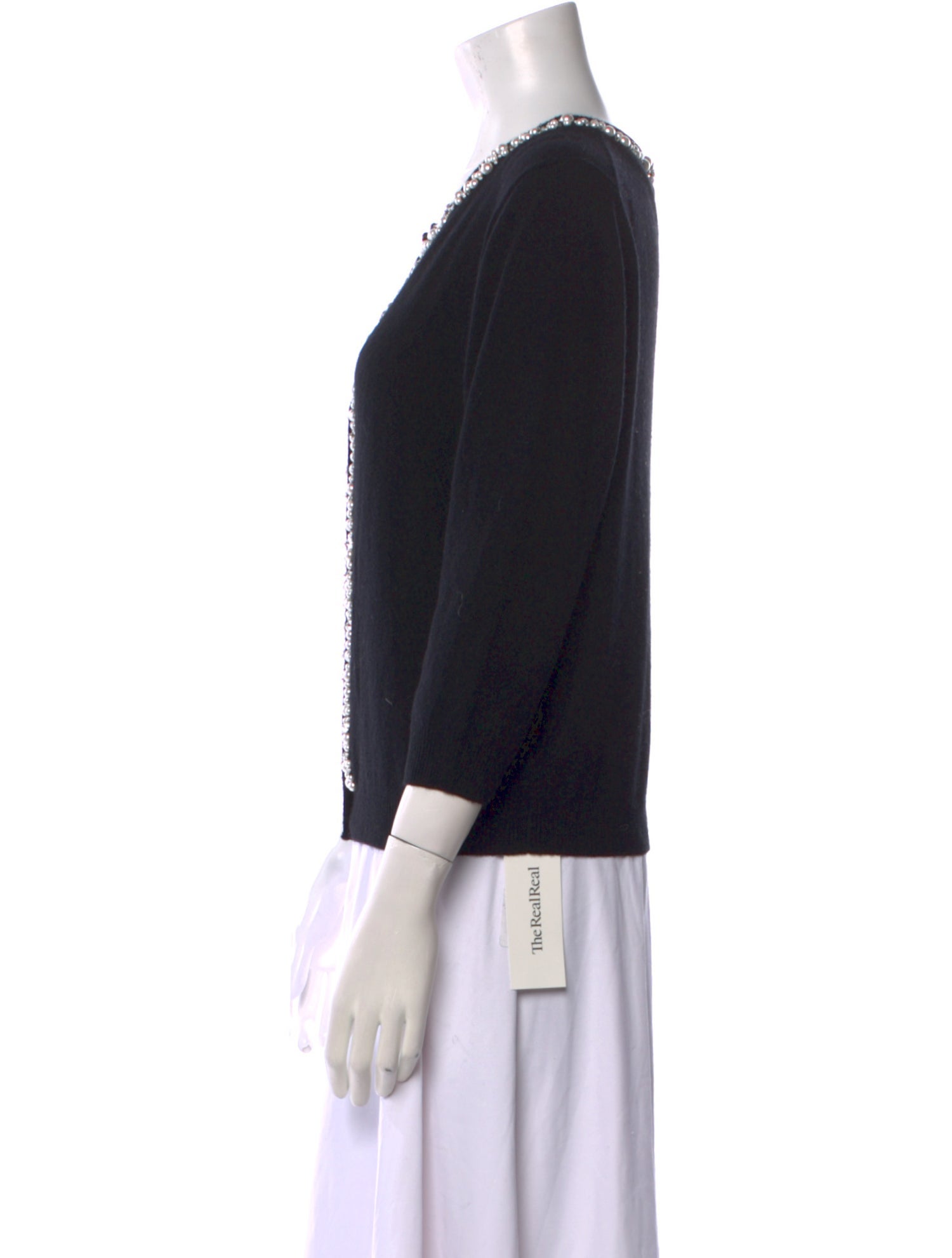 St. John Couture Wool Scoop Neck Sweater