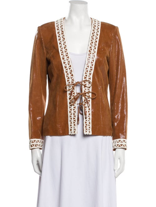 St. John Couture Suede Printed Evening Jacket