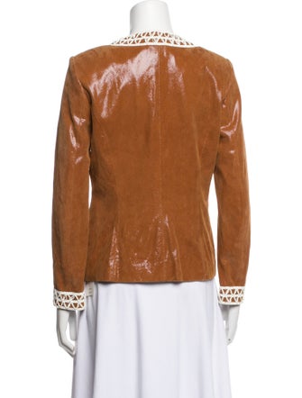 St. John Couture Suede Printed Evening Jacket