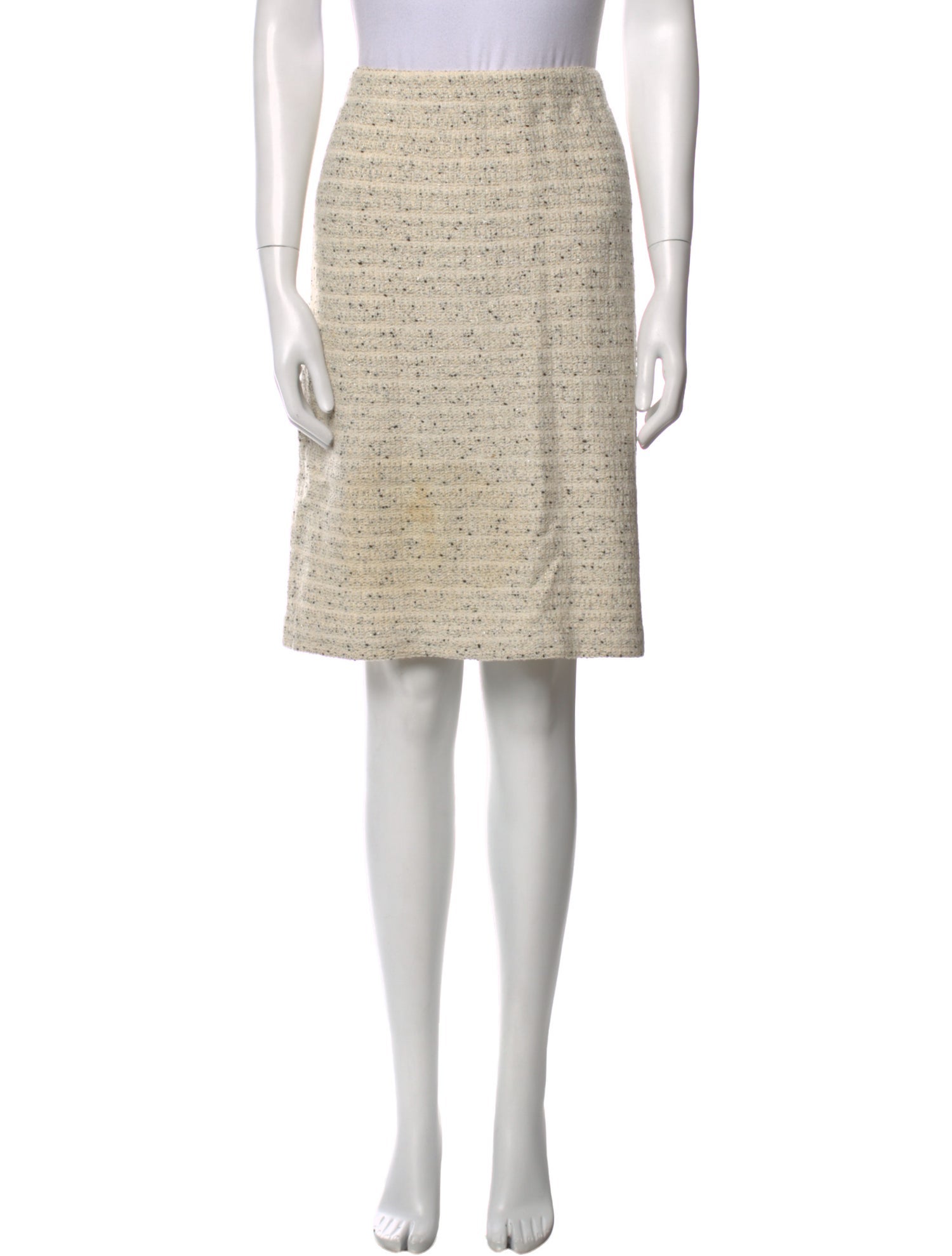 St. John Couture Glitter Accents Knee-Length Skirt