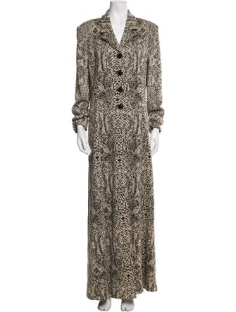 St. John Couture Printed Trench Coat