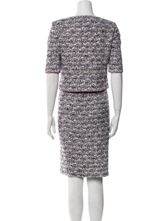 St. John Couture Tweed Printed Skirt Set