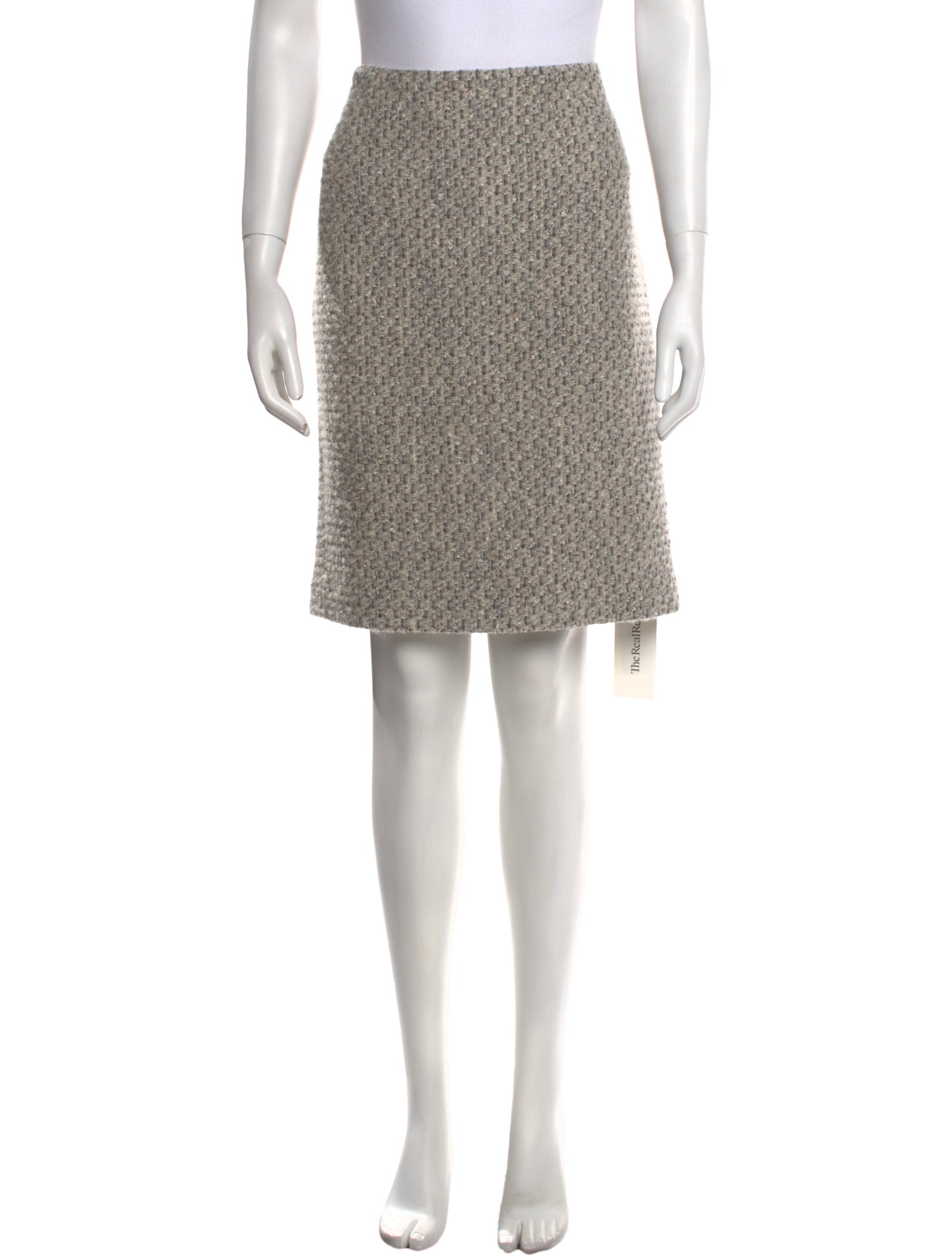 St. John Couture Wool Knee-Length Skirt
