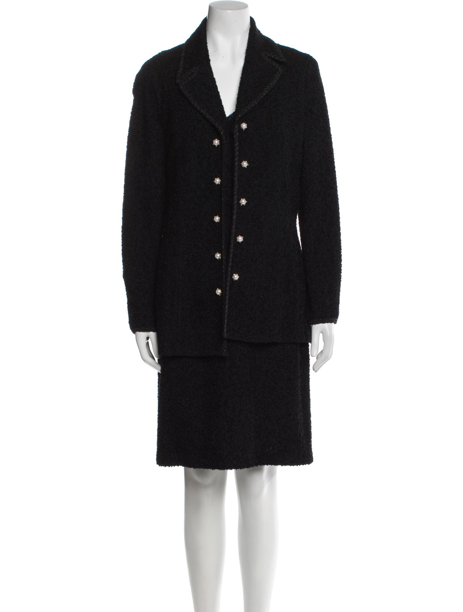 St. John Couture Embroidered Accent Dress Set