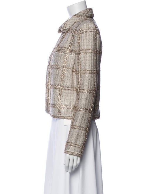 St. John Couture Plaid Print Jacket