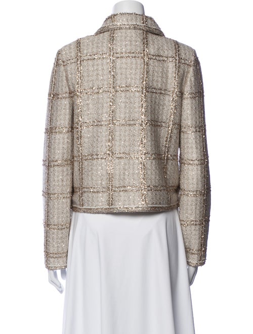 St. John Couture Plaid Print Jacket