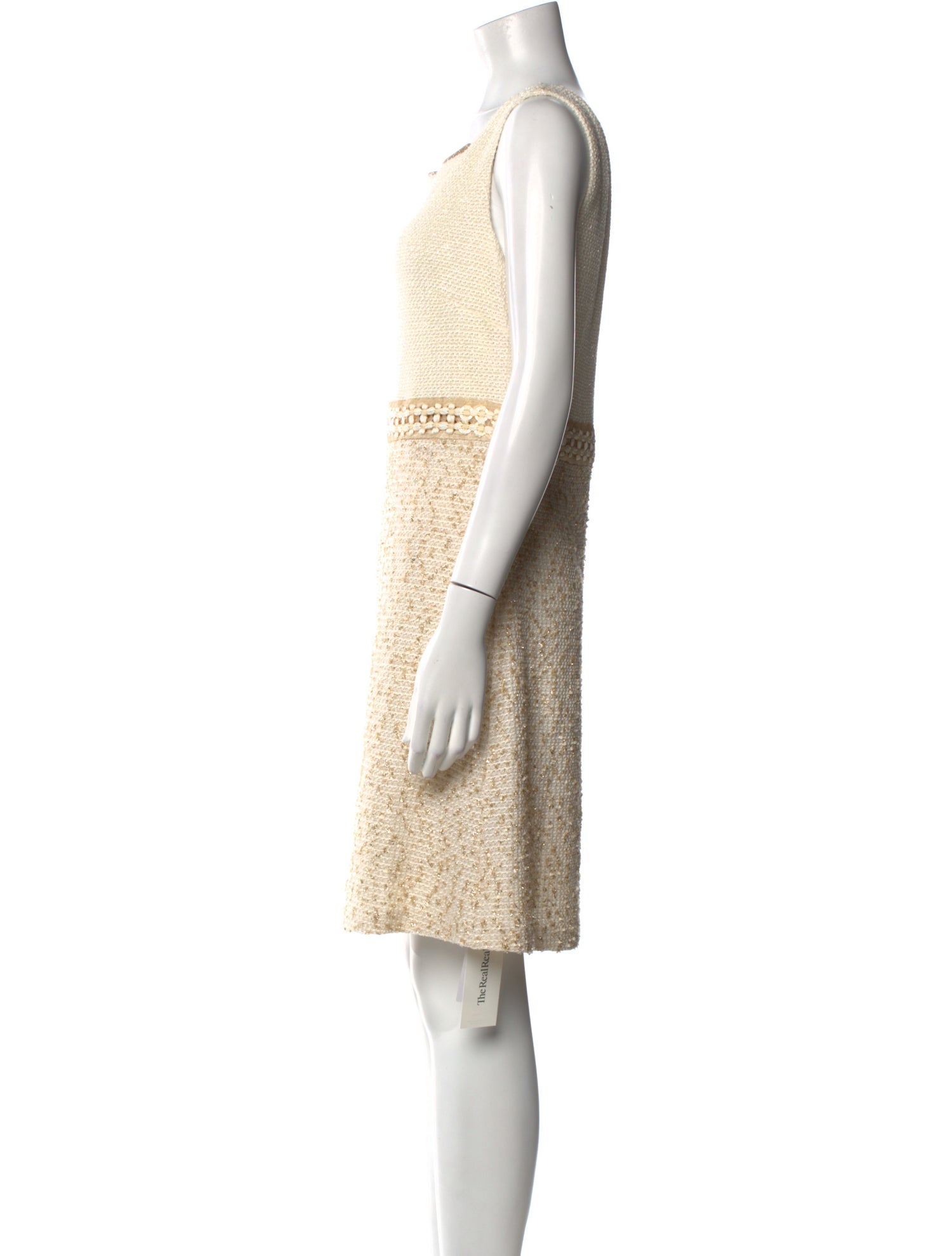 St. John Couture Square Neckline Knee-Length Dress