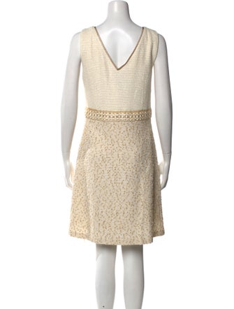 St. John Couture Square Neckline Knee-Length Dress