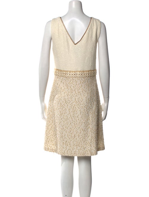 St. John Couture Square Neckline Knee-Length Dress