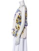 St. John Couture Silk Floral Print Blouse
