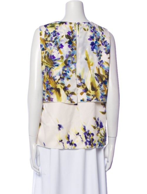 St. John Couture Silk Floral Print Blouse