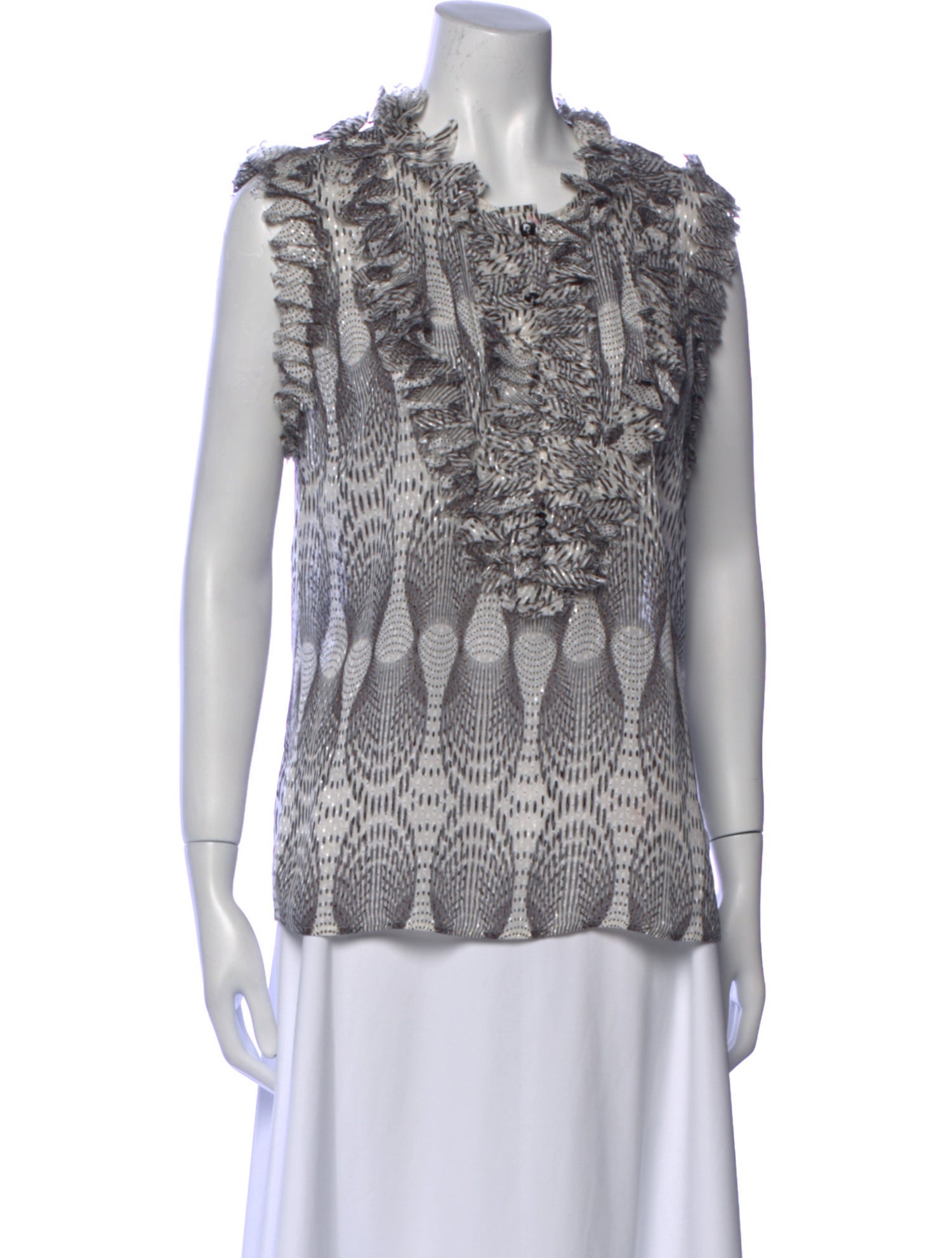 St. John Couture Silk Printed Blouse