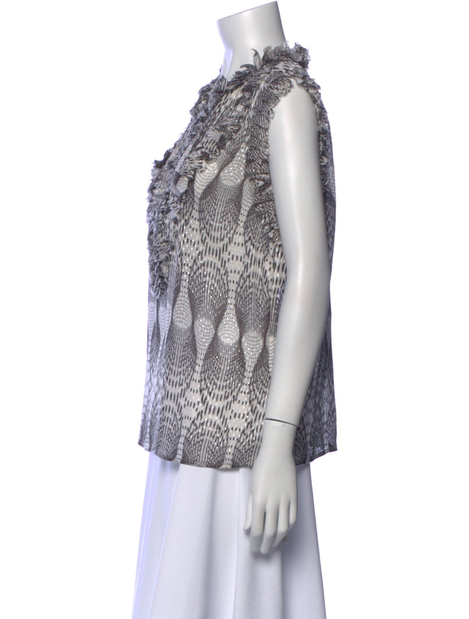 St. John Couture Silk Printed Blouse