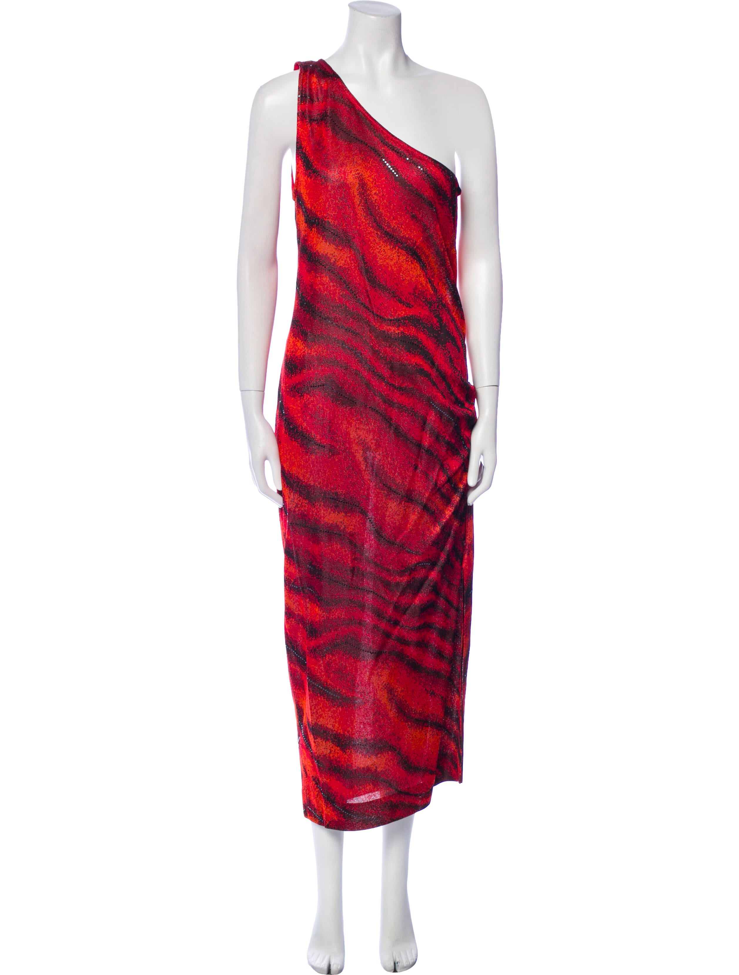 St. John Couture Tie-Dye Print Long Dress