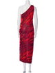 St. John Couture Tie-Dye Print Long Dress