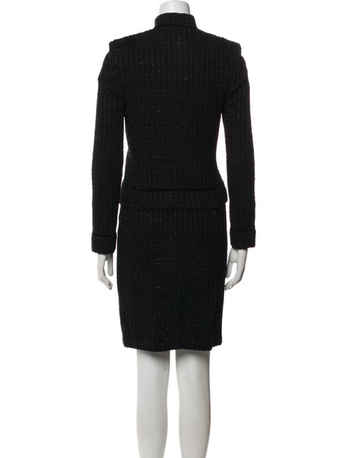 St. John Couture Wool Embroidered Accent Skirt Set