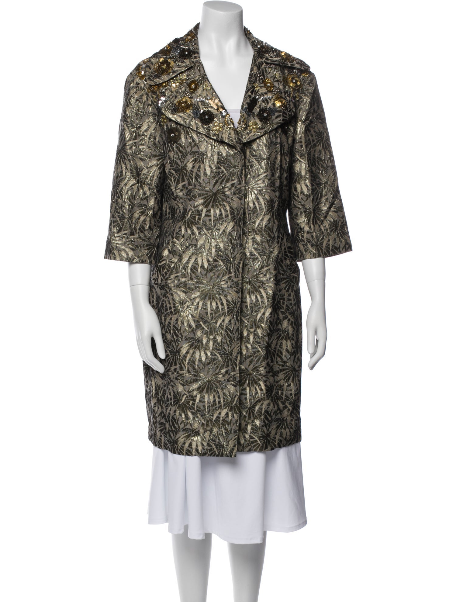St. John Couture Printed Coat