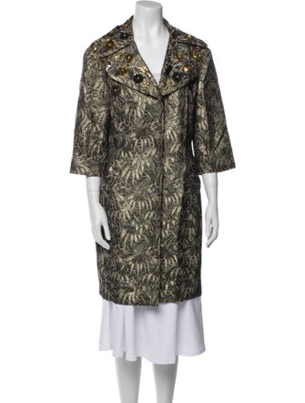 St. John Couture Printed Coat