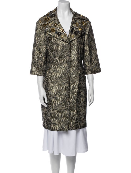 St. John Couture Printed Coat