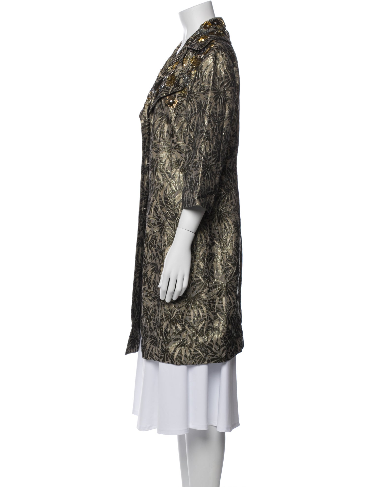 St. John Couture Printed Coat