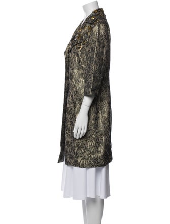St. John Couture Printed Coat
