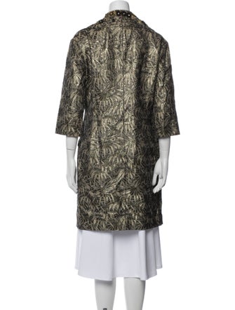 St. John Couture Printed Coat