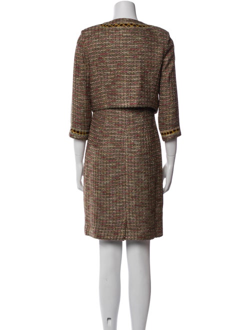 St. John Couture Tweed Pattern Glitter Accents Dress Set
