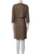 St. John Couture Tweed Pattern Glitter Accents Dress Set