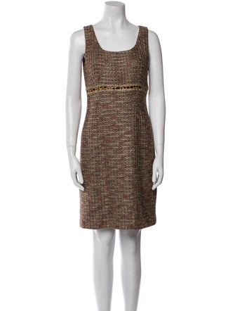 St. John Couture Tweed Pattern Glitter Accents Dress Set