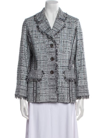 St. John Tweed Pattern Blazer