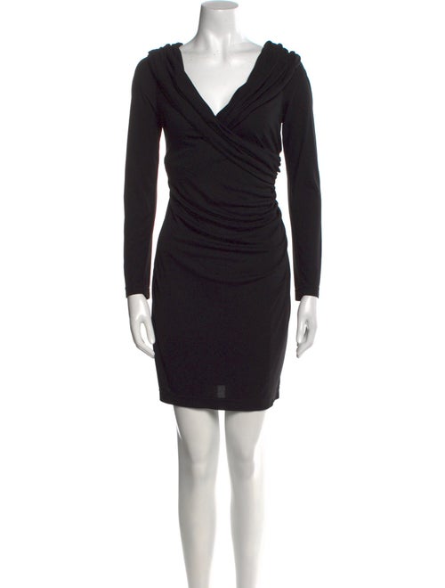 St. John Couture Cowl Neck Knee-Length Dress