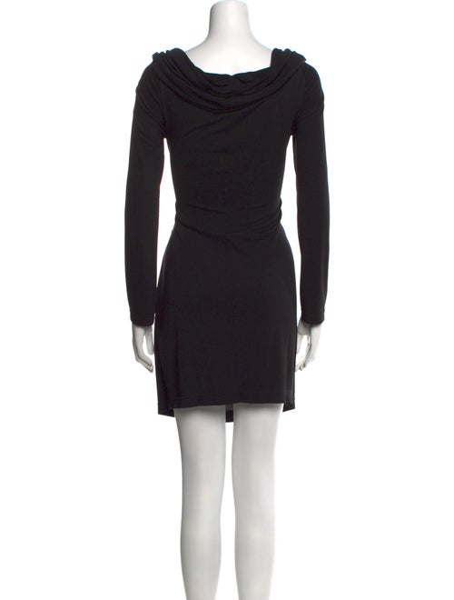 St. John Couture Cowl Neck Knee-Length Dress