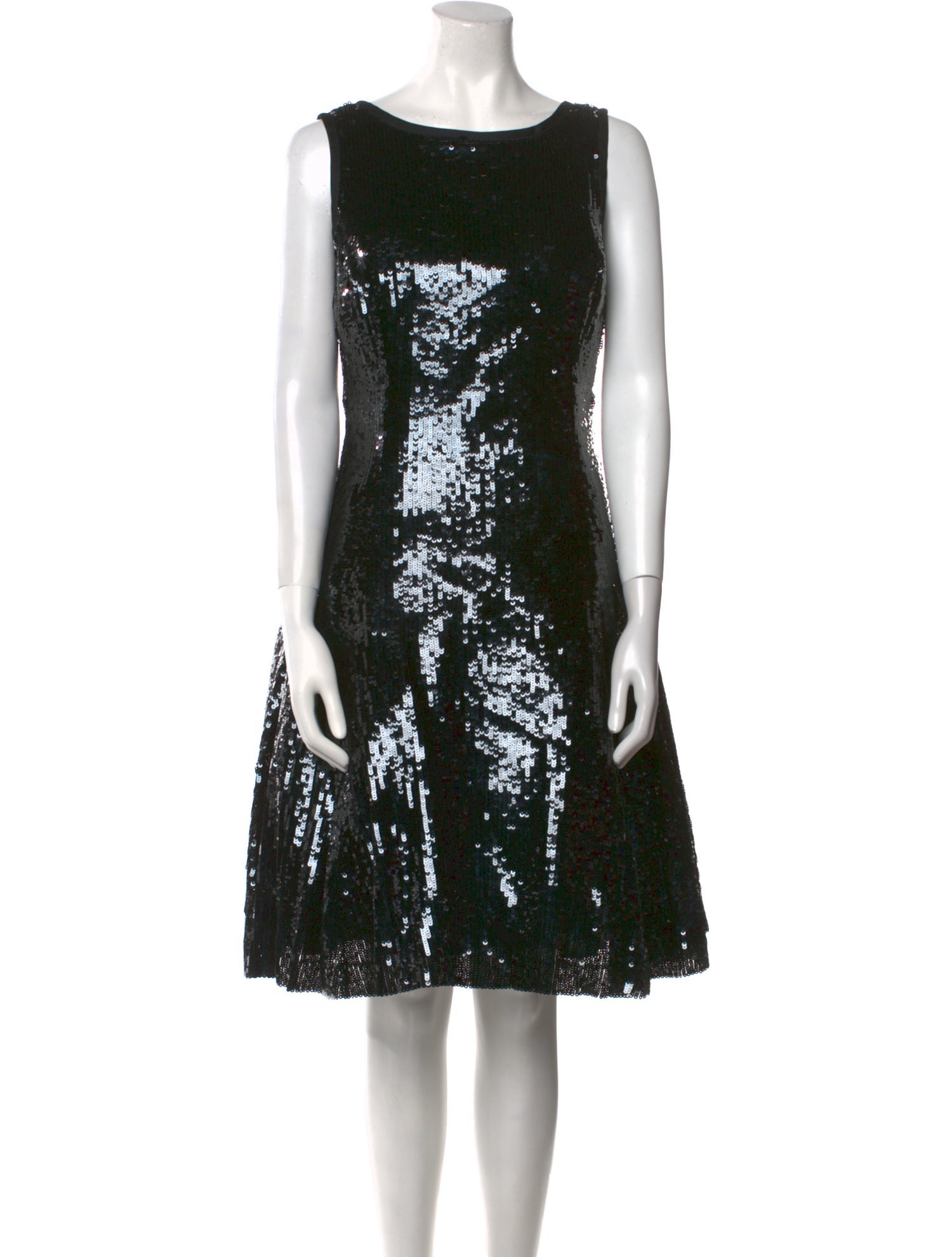 St. John Couture Bateau Neckline Mini Dress