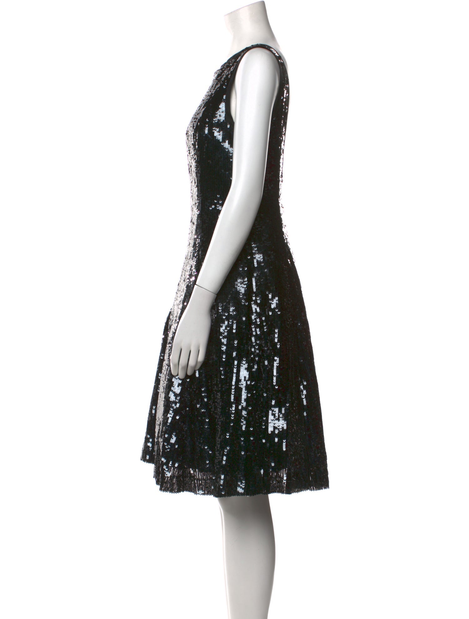 St. John Couture Bateau Neckline Mini Dress