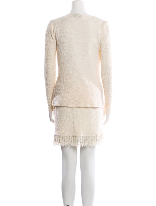 St. John Couture Printed Beaded Accents Skirt Set