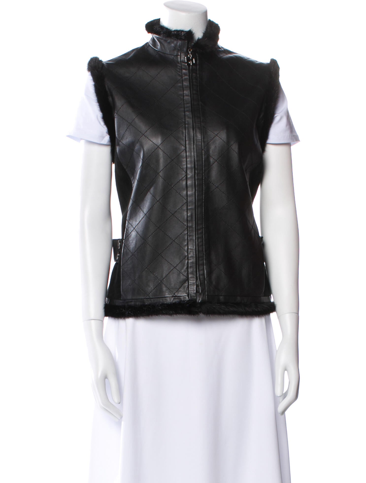 St. John Couture Leather Vest